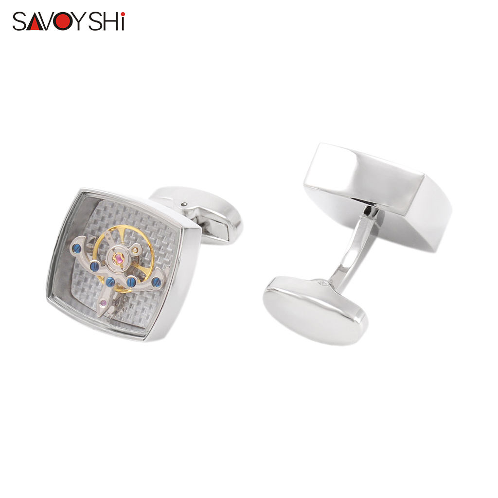 Jewelry Watches Brands - Spinki do mankietów z funkcjonalnym tourbillonem