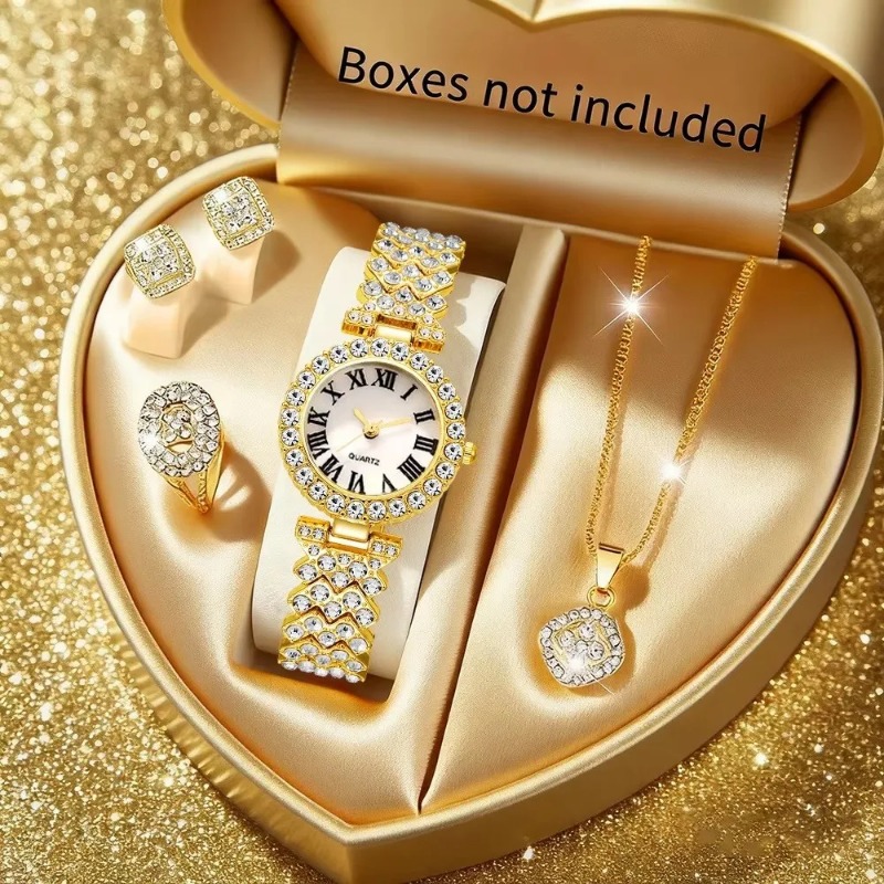 Jewelry Watches Luxury - 5 SZT. Luksusowy Zestaw Biżuterii Damskiej