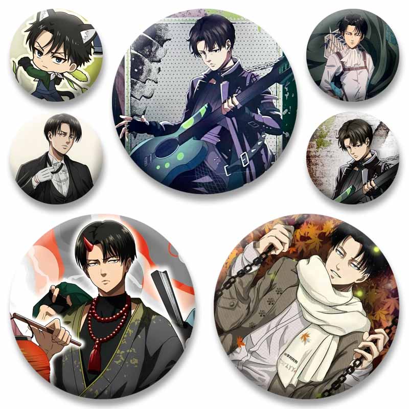 Levi Jewelry & Watches Inc - Figurka anime Levi Ackerman, emaliowane przypinki,