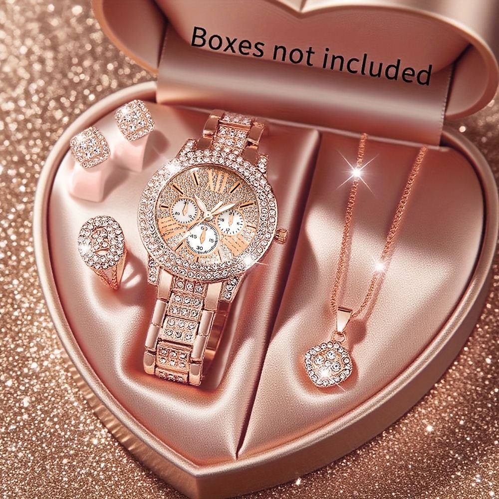 Jewelry Or Watches - 5-częściowy zestaw biżuterii z eleganckim damskim
