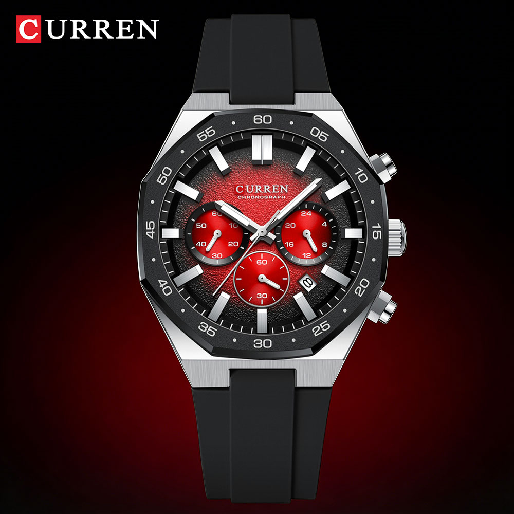 Jewelry And Watches - CURREN Modny Męski Zegarek Sportowy Chronograf