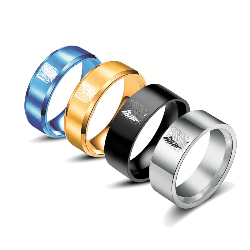 Levi Jewelry & Watches Inc - 4 szt. Modne pierścionki anime z