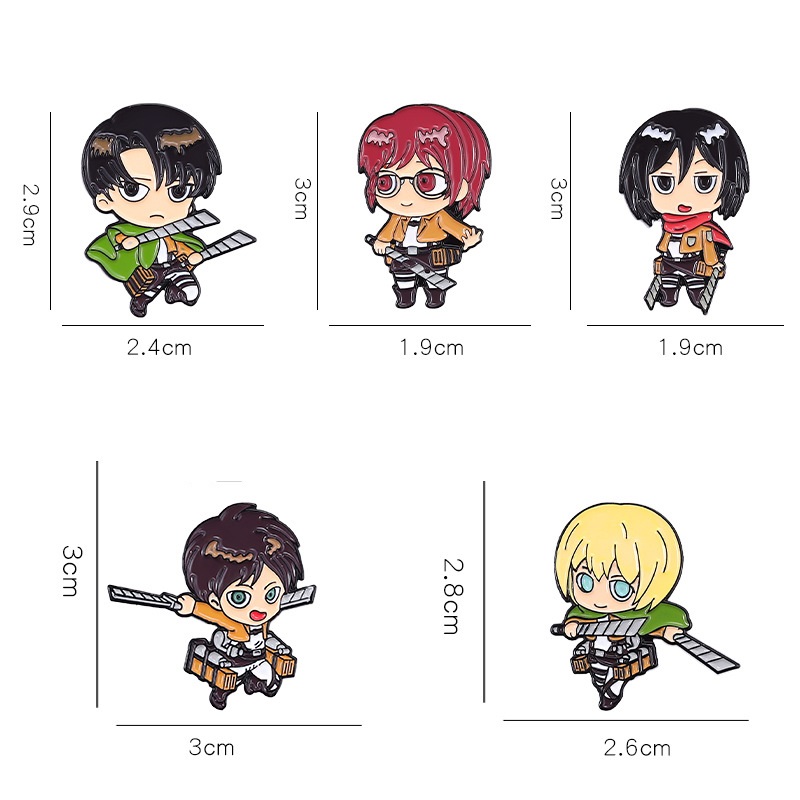 Eren Chibi emaliowane szpilki  – Levi Jewelry & Watches Inc recenzja i cena