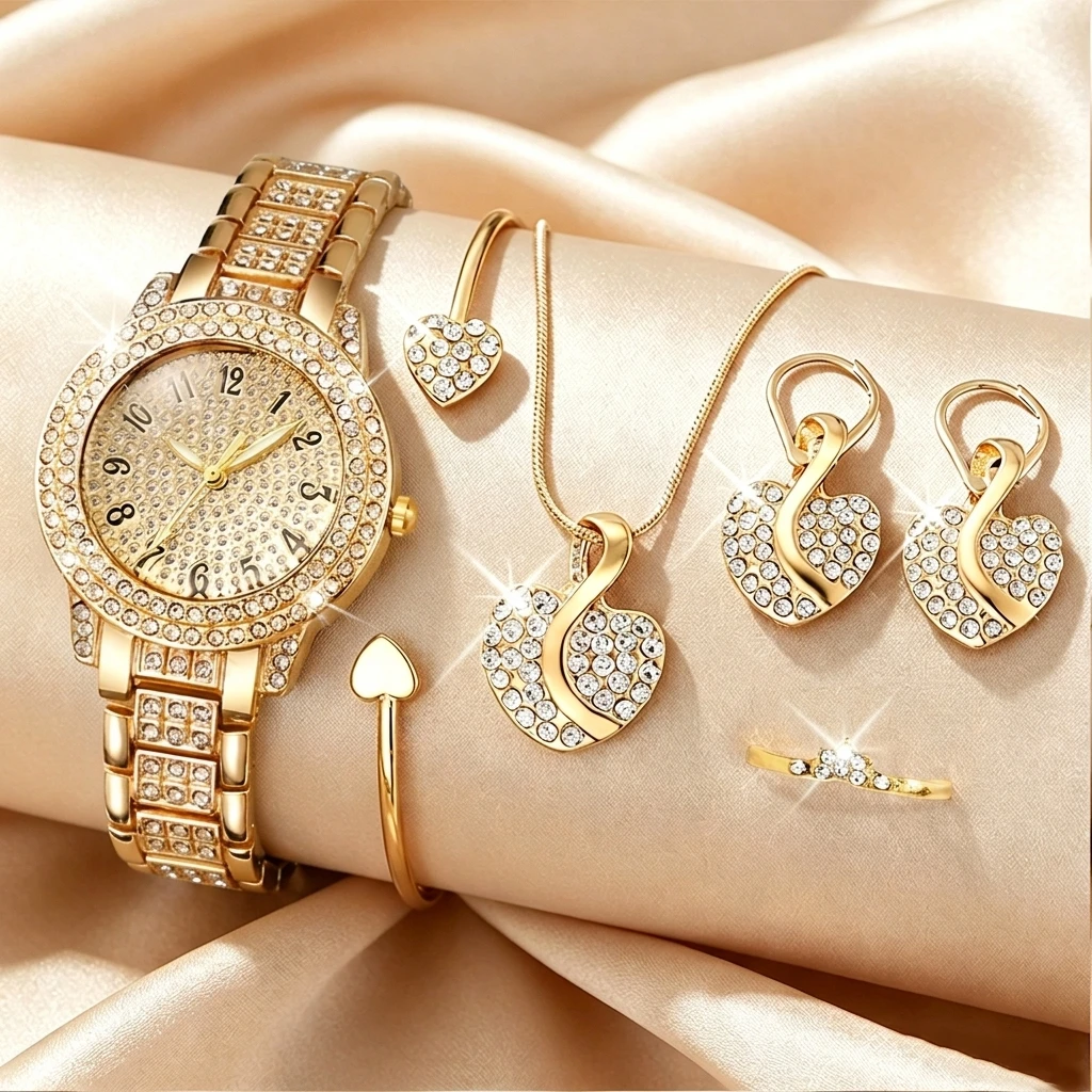 6 SZTUK Modny Zestaw Biżuterii – Jewelry Watches Luxury recenzja i cena