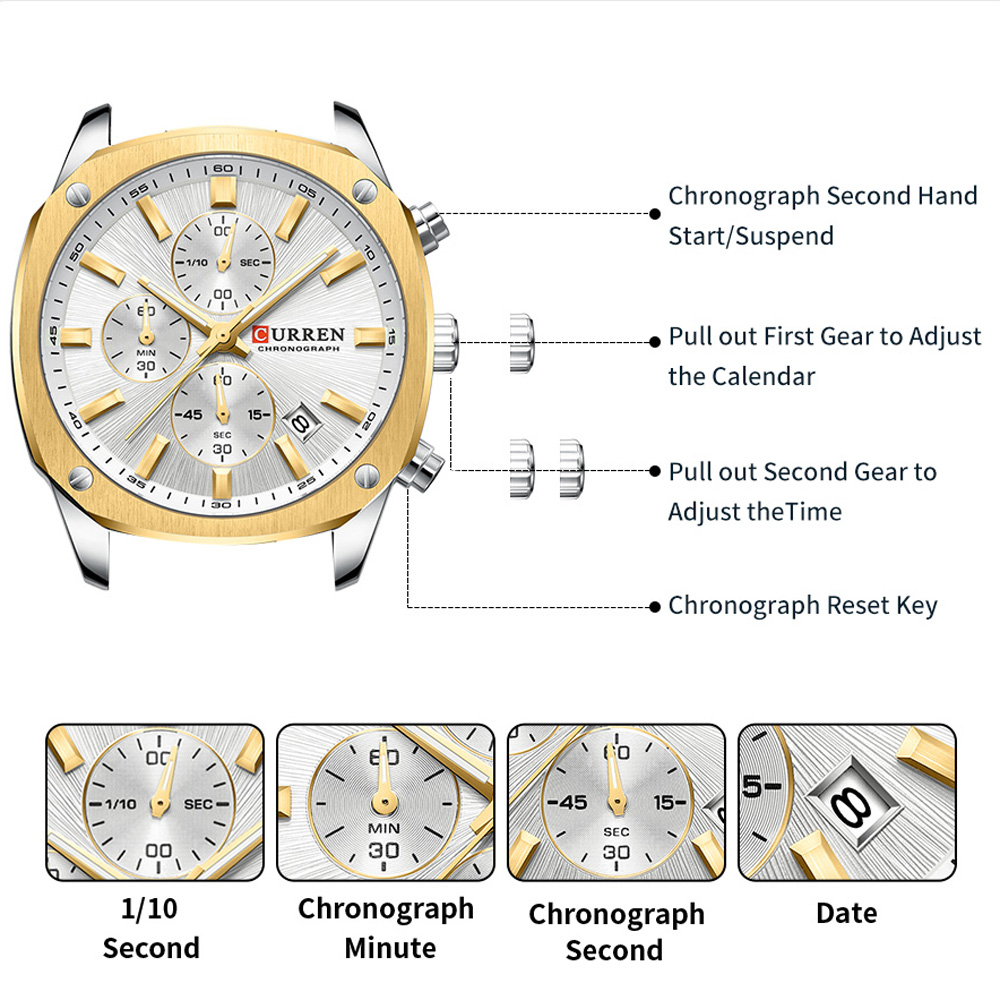 CURREN Nowoczesny męski zegare – Jewelry And Watches recenzja i cena